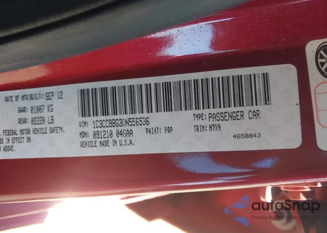 2013 Chrysler 200 Touring from USA, damaged, VIN 1C3CCBBG3DN556536